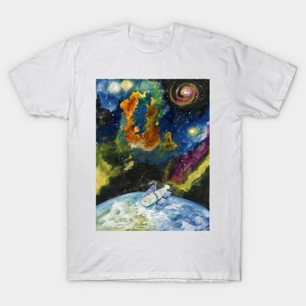 Hubble Space Telescope T-Shirt by Cwang